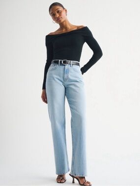 Abercrombie & Fitch Curve Love High Rise 90s Relaxed Jean